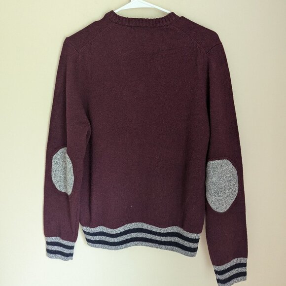 Brooks Brothers Wool V-Neck Sweater with Elbow Patches - Picture 3 of 8